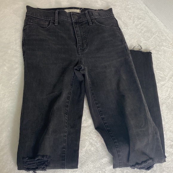 NWOT Madewell 9” High Rise Skinny Wash Black Jeans Size 24 - Picture 5 of 13